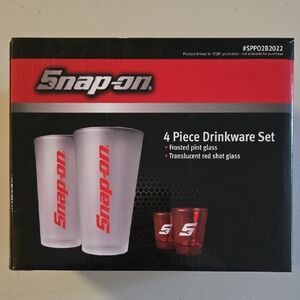 NIB, Snap-On 4 Piece Drinkware Set SPP02B2022